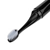 Зубная щетка с пастой Push & Brush, черная с нанесением логотипа