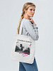 Холщовая сумка «Храброе сердце», молочно-белая с нанесением логотипа