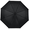 Зонт складной Monsoon, черный с нанесением логотипа