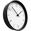 Часы настенные Lander, белые с черным с нанесением логотипа