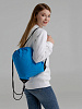 Рюкзак-мешок Manifest Color из светоотражающей ткани, синий с нанесением логотипа