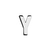 Элемент брелка-конструктора «Буква Y» с нанесением логотипа