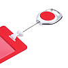 Ретрактор Dorset, белый с красным с нанесением логотипа
