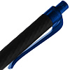 Ручка шариковая Prodir QS01 PRT-P Soft Touch, черная с синим с нанесением логотипа