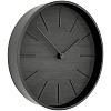 Часы настенные Plato, черное дерево с нанесением логотипа