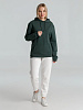 Толстовка с капюшоном унисекс Hoodie, темно-зеленый меланж с нанесением логотипа