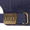 Бейсболка Unit Trendy, темно-синяя с бежевым с нанесением логотипа