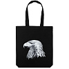 Холщовая сумка Like an Eagle, черная с нанесением логотипа