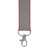 Лента светоотражающая Interlevel, красная с серым с нанесением логотипа