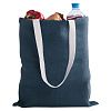Холщовая сумка на плечо Juhu, светло-синяя с нанесением логотипа