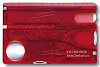 Набор инструментов SwissCard Nailcare, красный с нанесением логотипа