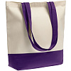 Холщовая сумка Shopaholic, фиолетовая с нанесением логотипа