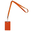 Лента с карабином Colorplan, оранжевая с нанесением логотипа