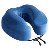 Подушка под шею для путешествий Cabeau Evolution, синяя с нанесением логотипа