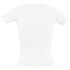 Футболка женская с круглым вырезом LADY 220 белая с нанесением логотипа