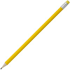 Карандаш простой Hand Friend с ластиком, желтый с нанесением логотипа