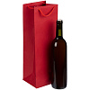 Пакет под бутылку Vindemia, красный с нанесением логотипа