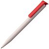 Ручка шариковая Senator Super Hit, белая с красным с нанесением логотипа