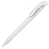 Ручка шариковая Clear Solid, белая с нанесением логотипа