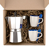 Набор для кофе Pairy, синий с нанесением логотипа