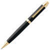 Ручка шариковая Razzo Gold, черная с нанесением логотипа