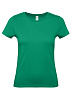 Футболка женская E150 зеленая с нанесением логотипа