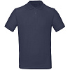 Рубашка поло мужская Inspire, темно-синяя с нанесением логотипа