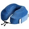Подушка под шею для путешествий Cabeau Evolution, синяя с нанесением логотипа