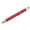 Ручка шариковая Construction, мультиинструмент, красная с нанесением логотипа