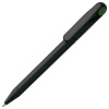 Ручка шариковая Prodir DS1 TMM Dot, черная с зеленым с нанесением логотипа
