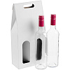 Коробка для двух бутылок Vinci Duo, белая с нанесением логотипа