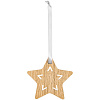 Деревянная подвеска Christmate, звезда с нанесением логотипа