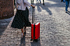 Чемодан Rhine Luggage, красный с нанесением логотипа