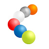 Антистресс-мяч Mash, серебристый с нанесением логотипа