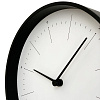 Часы настенные Lacky, белые с черным с нанесением логотипа