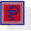 Шеврон на липучке «Чаша Гигеи» с нанесением логотипа