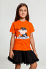 Футболка детская «Не тратьте время зря», оранжевая с нанесением логотипа