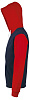 Толстовка на молнии SILVER 280 темно-синяя с красным с нанесением логотипа