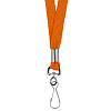 Лента с карабином Colorplan, оранжевая с нанесением логотипа