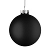 Елочный шар Finery Matt, 10 см, матовый черный с нанесением логотипа