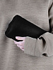 Флисовый плед Warm&Peace, черный с нанесением логотипа