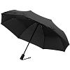 Зонт складной Easy Close, черный с нанесением логотипа