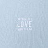Худи с вышивкой женское Do Love, серо-голубое с нанесением логотипа
