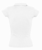 Рубашка поло женская без пуговиц PRETTY 220, белая с нанесением логотипа