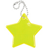 Светоотражатель Spare Care, звезда, желтый неон с нанесением логотипа