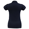 Рубашка поло женская Heavymill темно-синяя с нанесением логотипа