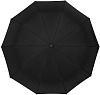 Зонт складной Easy Close, черный с нанесением логотипа