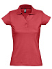 Рубашка поло женская Prescott Women 170, красная с нанесением логотипа