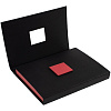 Коробка Plus, черная с красным с нанесением логотипа