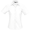 Рубашка женская с коротким рукавом ELITE, белая с нанесением логотипа